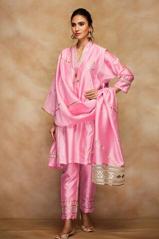 Gulabo by Abu Sandeep Chanderi Silk Gota Work Dupatta
