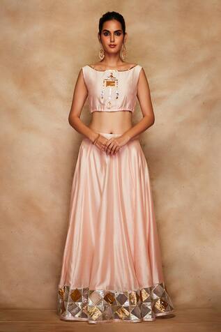 Gulabo by Abu Sandeep Chanderi Silk Lehenga