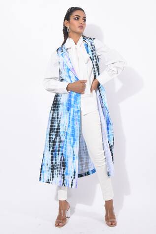 K.Anshika Shibori Jacket Pant Set