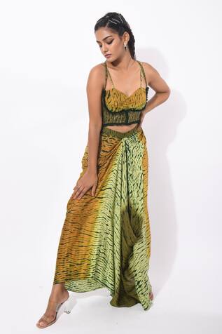 K.Anshika Shibori Skirt Set