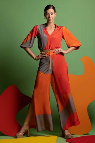 Nautanky On The Bright Side Printed Pant Set