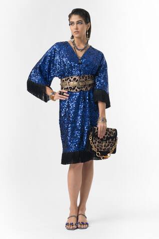 Rara Avis Sequin Embroidered Dress