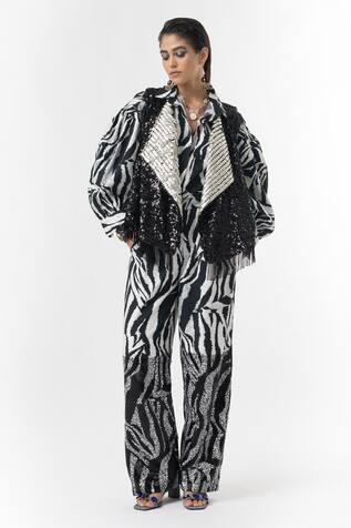 Rara Avis Embellished Gilet & Pant Set