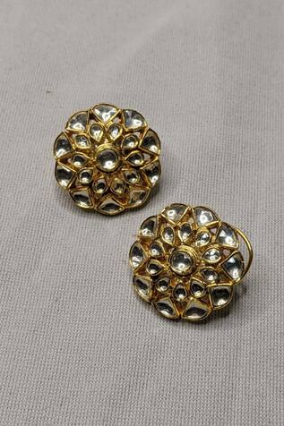 Vinanti Manji Designer Jewellery Kundan Floral Earrings