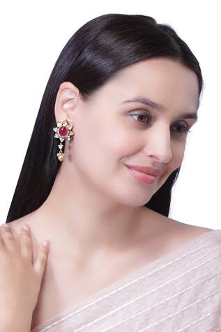 Vinanti Manji Designer Jewellery Stone Studded Earrings