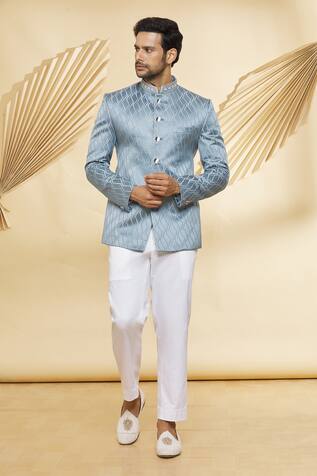 Nero by Shaifali and Satya Jacquard Jodhpuri & Pant Set