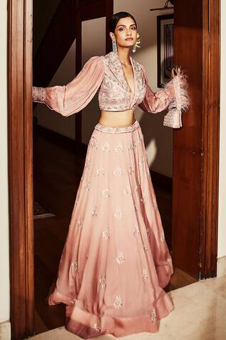 Awigna Basra Embroidered Lehenga With Blouse