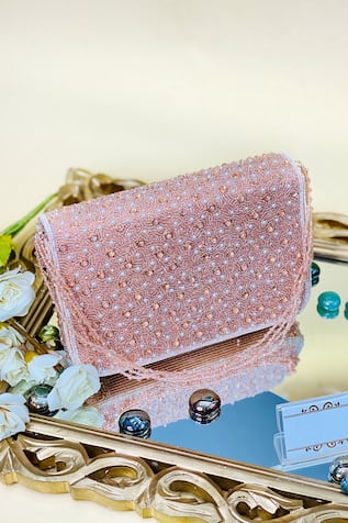 Kainiche by Mehak Sequin Embroidered Clutch Bag