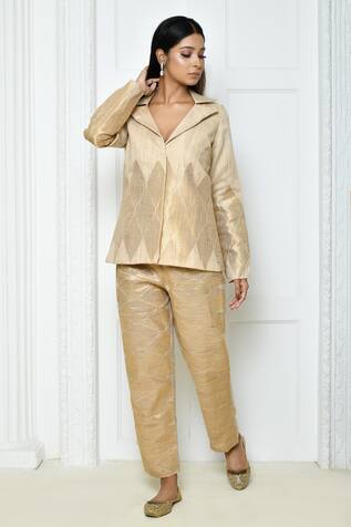 Arihant Rai Sinha Geometric Pattern Jacket & Pant Set
