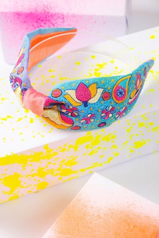 Choko Handmade Ocean Lotus Embroidered Hairband