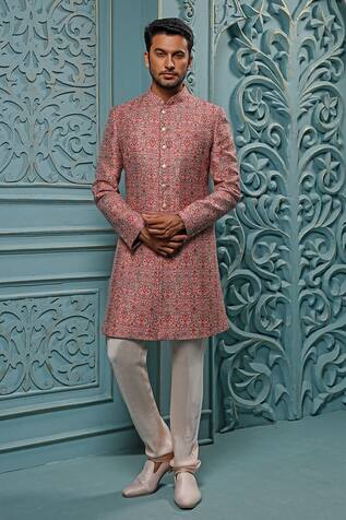 Vanshik Pashmina Woven Sherwani Set