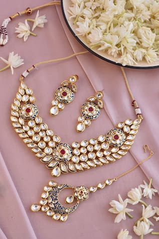 Swabhimann Jewellery Layered Kundan Necklace  Set