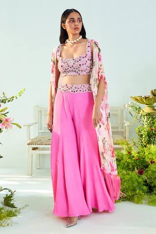 Mani Bhatia Isabelle Printed Cape & Palazzo Set