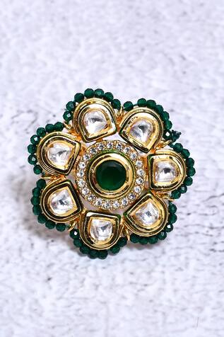 Samyukta Singhania Floral Bead Embellished Ring