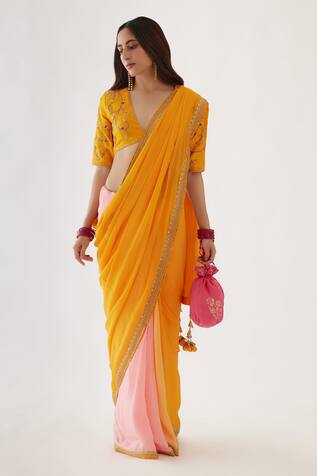 Nikasha Ombre Saree With Blouse