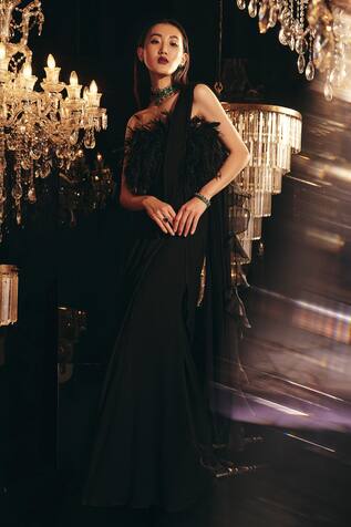 Ridhi Mehra Sable Saree Gown