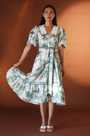 Pozruh by Aiman Ava Floral Print Dress