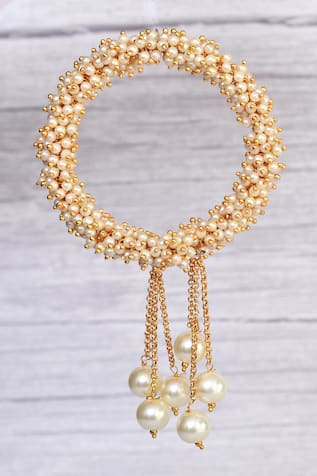 Khwaab by Sanjana Lakhani Cluster Pearl Studded Bracelet