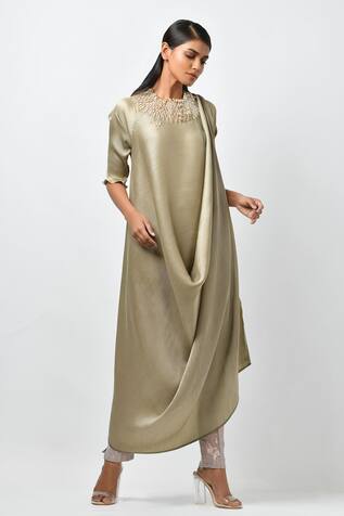 Kiran Uttam Ghosh Pleated Asymmetric Tunic