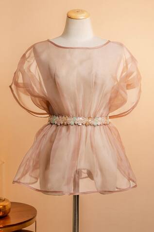 Mehraki Translucent Sequin Embellished Belt