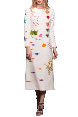 Shahin Mannan Embellished Midi Dress