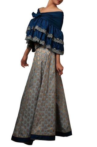 brocade skirt and shirt