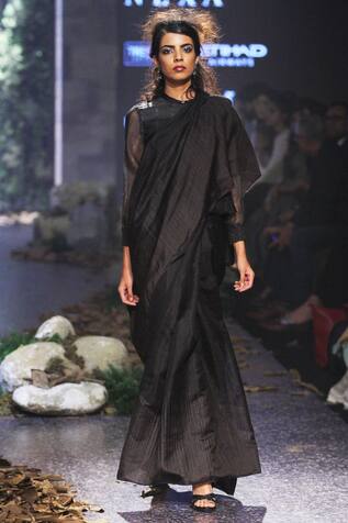 Anavila Jamdani Silk & Linen Saree