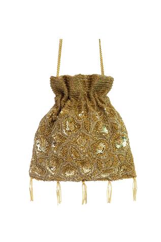Adora by Ankita Gold sequin embellished potli