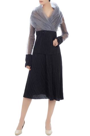 Bloni Pleated Midi Skirt