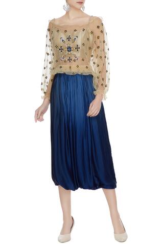 Bhairavi Jaikishan Embroidered Top with Crop Top