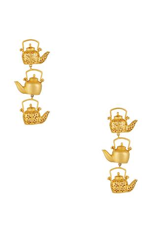Khushi Jewels Antique teapot motif long earrings 