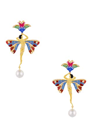 Khushi Jewels Whimsical butterfly shape earrings