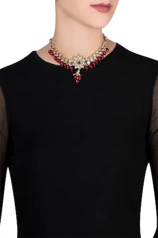 Kista Kundan festive tie-up necklace 