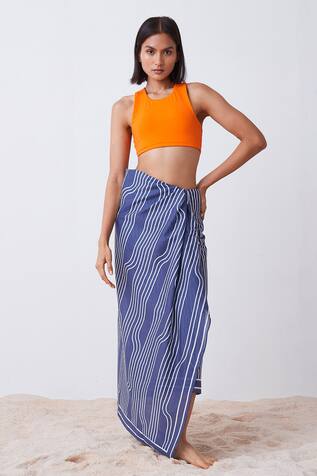 The Summer House Window Pane Print Sarong