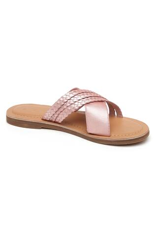 Tissr Braided Textured Strap Sandals