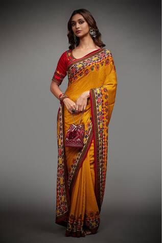 RI.Ritu Kumar Venkatil Stripe Pattern Saree