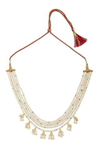Just Shradha's Kundan Layered Pendant Drop Necklace