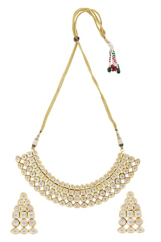 Zevar by Geeta Kundan Necklace Set