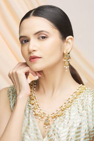 Vivinia Designer Jewellery Kundan Necklace Set