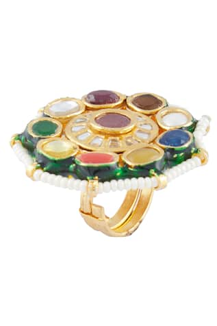 Vivinia Designer Jewellery Navrattan Statement Ring