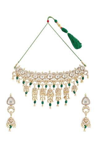 Khushi Jewels Kundan Choker Necklace Set