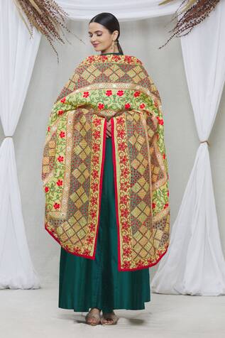 Samyukta Singhania Phulkari Embroidered Dupatta
