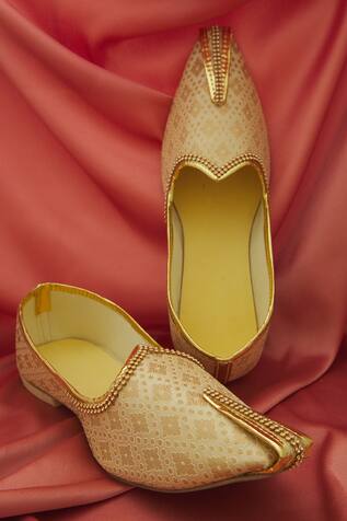 Arihant Rai Sinha Brocade Stone Embellished Juttis