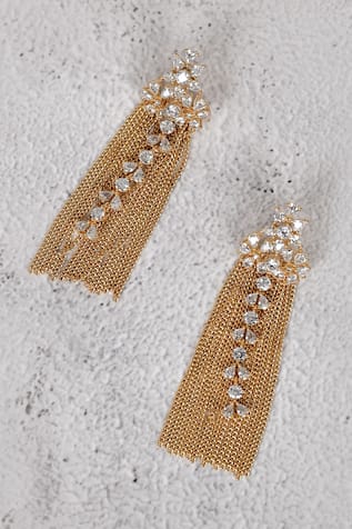 Auraa Trends Chain Tassel Earrings
