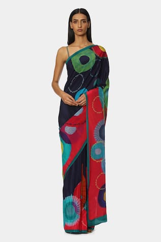 Satya Paul Indian Ocean Embellished Saree