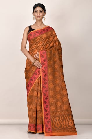 Aryavir Malhotra Banarasi Cotton Silk Saree