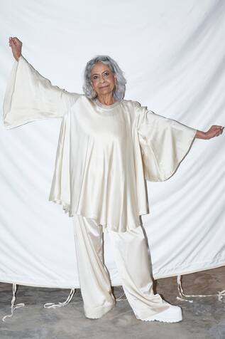 Anamika Khanna Silk Satin Tunic & Pant Set