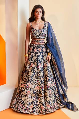 Rouje Floral Embroidered Lehenga Set
