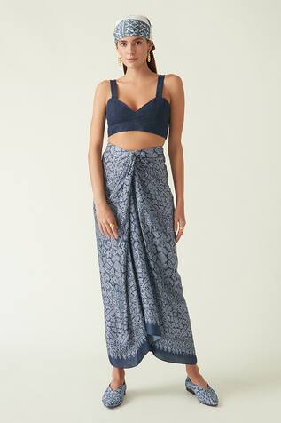 Payal Pratap Yapen Draped Batik Print Skirt