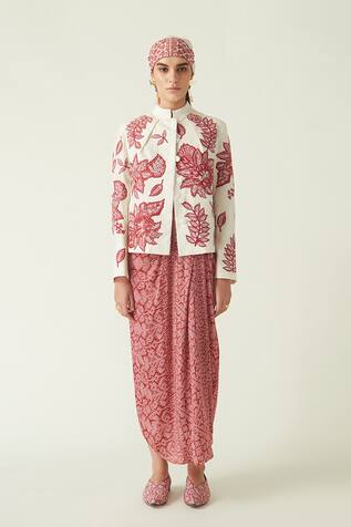 Payal Pratap Sirupa Draped Batik Print Skirt